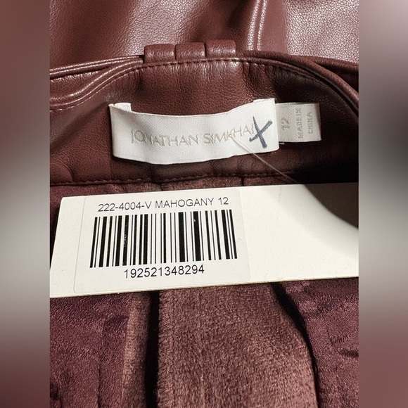 NWT Jonathan Simkhai- Pauline Faux Leather Pants. Size 12 - Picture 8 of 13